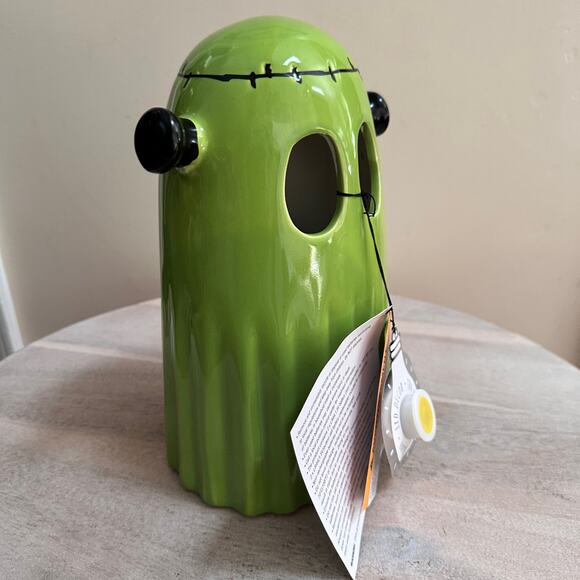 Goblin and Ghoul Halloween Frankenstein Green Ghost 8" Figurine LED LightUp NEW - Picture 9 of 12